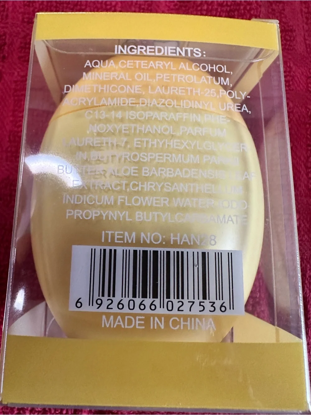Hello Kitty Yellow Hand Cream with Pink and Orange Flower Accents